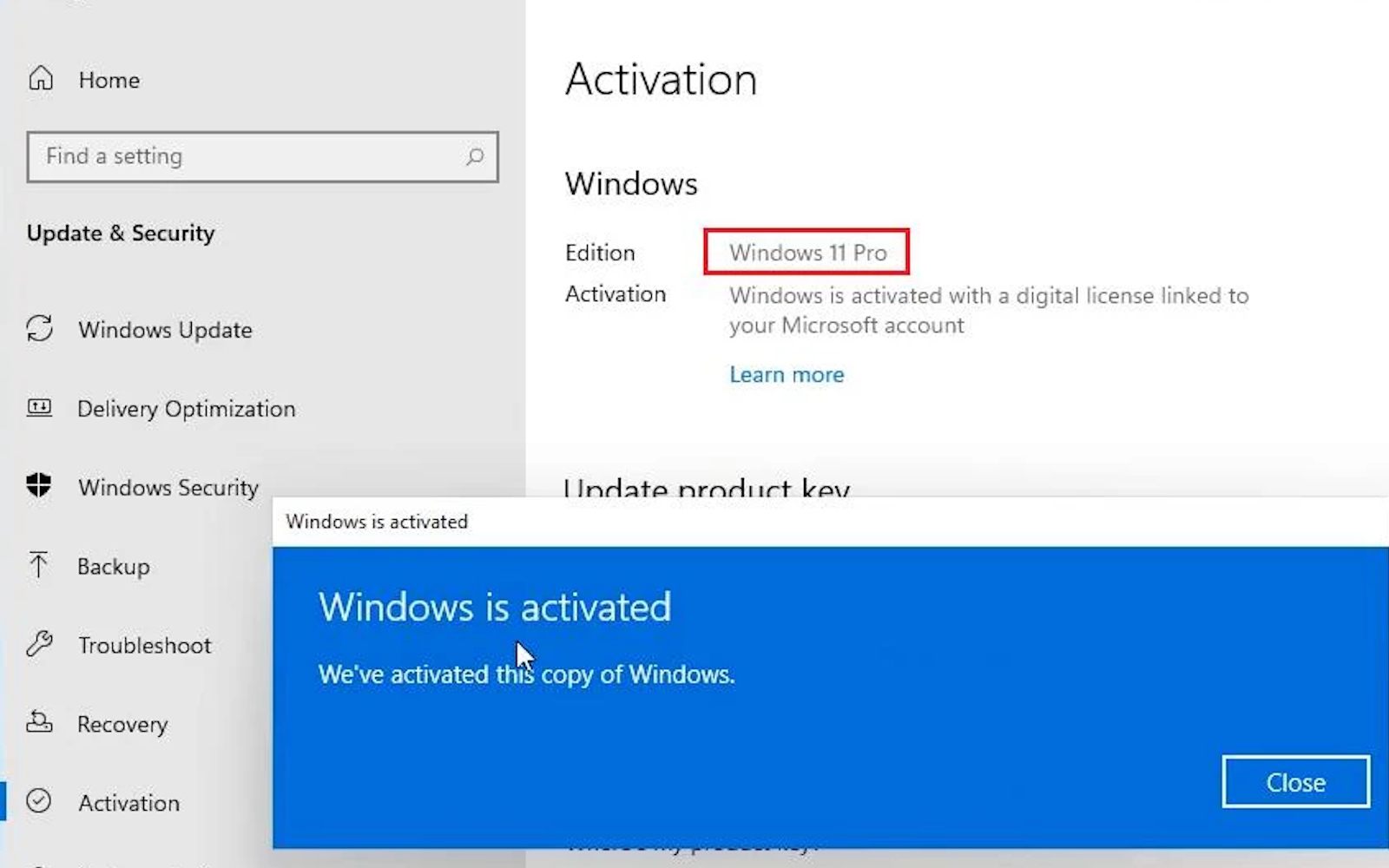 Actualizare și Securitate